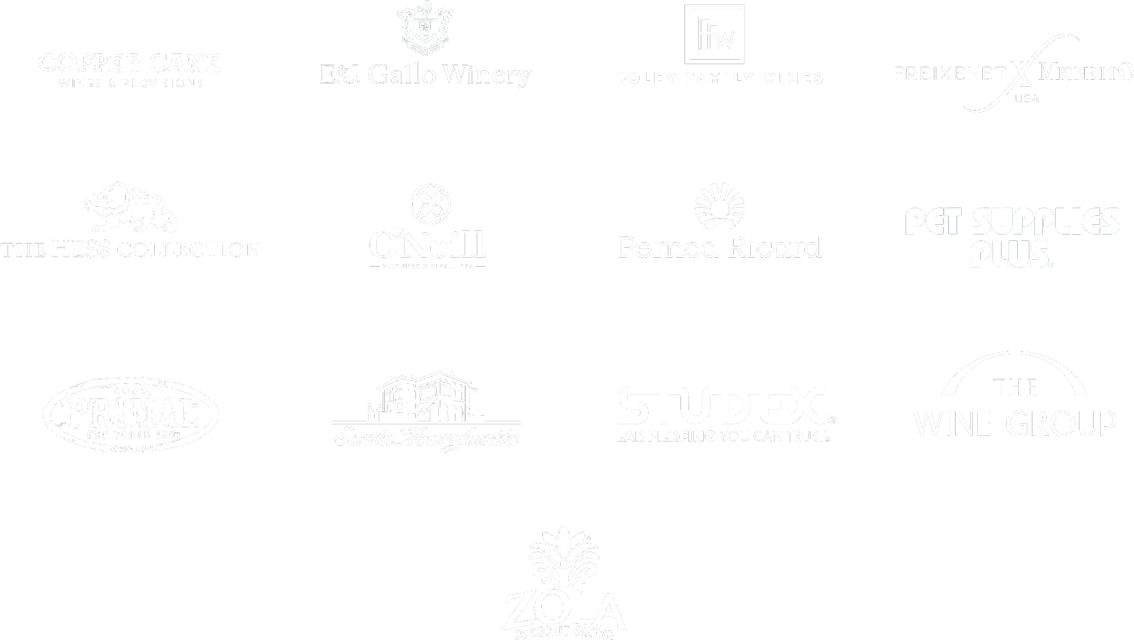 Client logos including top brands that partner with Prometheus Retail Solutions for custom retail displays and visual merchandising