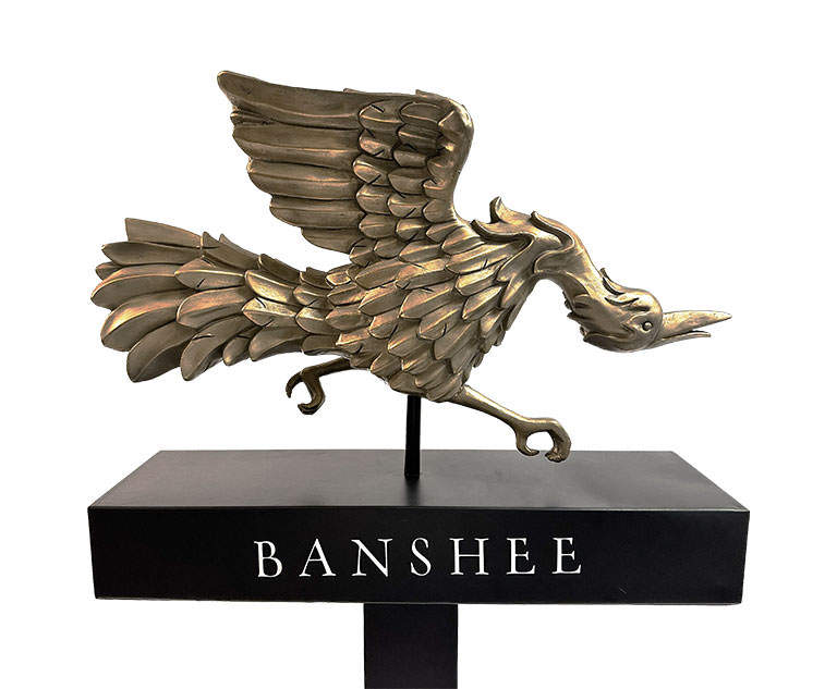Custom cast resin retail display showcasing artistic craftsmanship