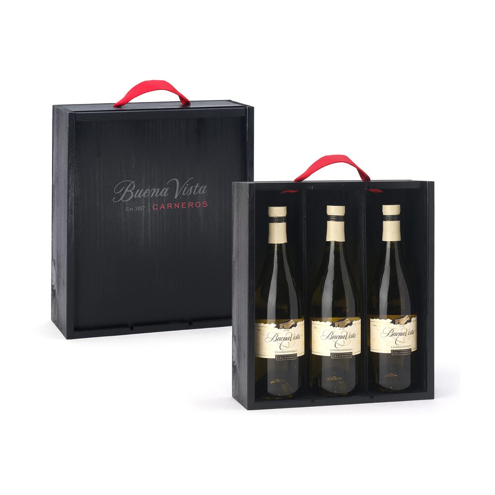 Custom wood box and crate display for Buena Vista