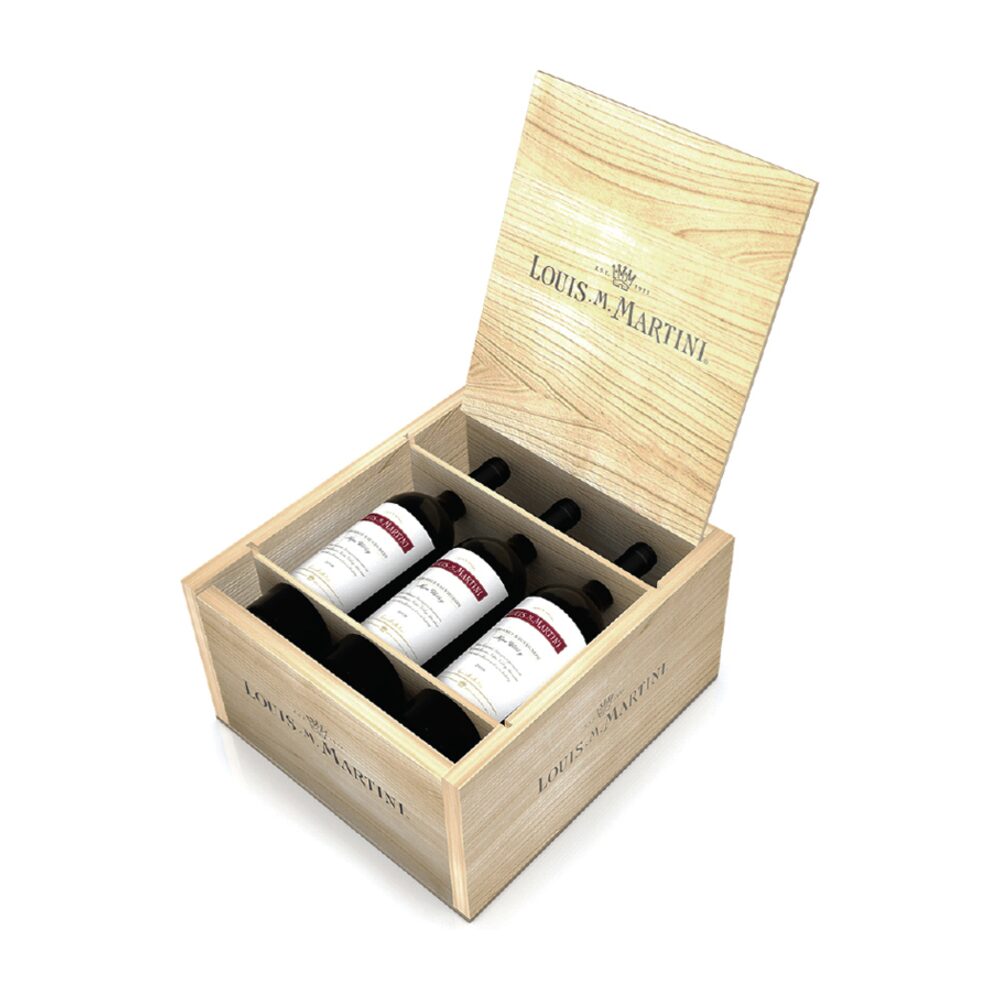 Custom wood box and crate display for LMR Bottle Box